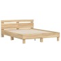 Cama con cabecero madera de ingeniería roble Sonoma 140x190 cm de , Camas y somieres - Ref: Foro24-3207436, Precio: 182,38 €,...