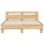 Cama con cabecero madera de ingeniería roble Sonoma 140x190 cm de , Camas y somieres - Ref: Foro24-3207436, Precio: 182,38 €,...