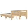 Cama con cabecero madera de ingeniería roble Sonoma 140x190 cm de , Camas y somieres - Ref: Foro24-3207436, Precio: 182,38 €,...