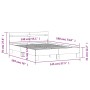 Cama con cabecero madera de ingeniería roble Sonoma 140x190 cm de , Camas y somieres - Ref: Foro24-3207436, Precio: 182,38 €,...