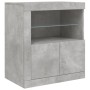 Aparador con luces LED gris hormigón 60,5x37x67 cm de , Aparadores - Ref: Foro24-836619, Precio: 75,73 €, Descuento: %