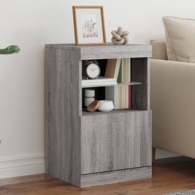 Aparador con luces LED gris Sonoma 41x37x67 cm de , Aparadores - Ref: Foro24-836684, Precio: 57,62 €, Descuento: %