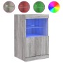 Aparador con luces LED gris Sonoma 41x37x67 cm de , Aparadores - Ref: Foro24-836684, Precio: 57,62 €, Descuento: %