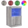 Aparador con luces LED gris Sonoma 41x37x67 cm de , Aparadores - Ref: Foro24-836684, Precio: 55,77 €, Descuento: %