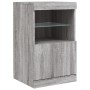 Aparador con luces LED gris Sonoma 41x37x67 cm de , Aparadores - Ref: Foro24-836684, Precio: 57,62 €, Descuento: %