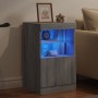 Aparador con luces LED gris Sonoma 41x37x67 cm de , Aparadores - Ref: Foro24-836684, Precio: 57,62 €, Descuento: %