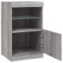 Aparador con luces LED gris Sonoma 41x37x67 cm de , Aparadores - Ref: Foro24-836684, Precio: 57,62 €, Descuento: %