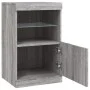 Aparador con luces LED gris Sonoma 41x37x67 cm de , Aparadores - Ref: Foro24-836684, Precio: 55,77 €, Descuento: %