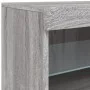 Aparador con luces LED gris Sonoma 41x37x67 cm de , Aparadores - Ref: Foro24-836684, Precio: 55,77 €, Descuento: %
