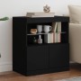 Aparador con luces LED negro 60x37x67 cm de , Aparadores - Ref: Foro24-836652, Precio: 74,43 €, Descuento: %
