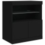 Aparador con luces LED negro 60x37x67 cm de , Aparadores - Ref: Foro24-836652, Precio: 74,43 €, Descuento: %