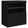Aparador con luces LED negro 60x37x67 cm de , Aparadores - Ref: Foro24-836652, Precio: 70,69 €, Descuento: %