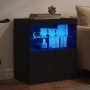 Aparador con luces LED negro 60x37x67 cm de , Aparadores - Ref: Foro24-836652, Precio: 74,43 €, Descuento: %