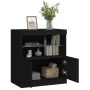 Aparador con luces LED negro 60x37x67 cm de , Aparadores - Ref: Foro24-836652, Precio: 70,69 €, Descuento: %