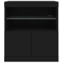 Aparador con luces LED negro 60x37x67 cm de , Aparadores - Ref: Foro24-836652, Precio: 74,43 €, Descuento: %