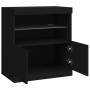 Aparador con luces LED negro 60x37x67 cm de , Aparadores - Ref: Foro24-836652, Precio: 74,43 €, Descuento: %