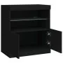 Aparador con luces LED negro 60x37x67 cm de , Aparadores - Ref: Foro24-836652, Precio: 70,69 €, Descuento: %