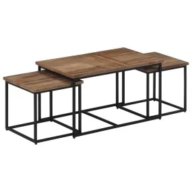 Stapelbare Couchtische, 3 Stück Massivholz aus Teakholz von , Couchtisch - Ref: Foro24-358535, Preis: 154,67 €, Rabatt: %