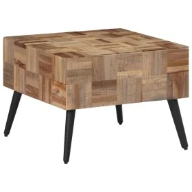Massiver recycelter Teakholz-Couchtisch in Grau, 55x55x40 cm. von , Seitentische - Ref: Foro24-358521, Preis: 90,53 €, Rabatt: %