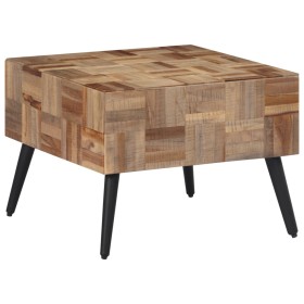 Mesa de centro teca reciclada maciza gris 55x55x40 cm de , Mesas auxiliares - Ref: Foro24-358521, Precio: 91,33 €, Descuento: %