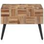 Mesa de centro teca reciclada maciza gris 55x55x40 cm de , Mesas auxiliares - Ref: Foro24-358521, Precio: 91,33 €, Descuento: %