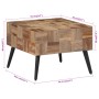Mesa de centro teca reciclada maciza gris 55x55x40 cm de , Mesas auxiliares - Ref: Foro24-358521, Precio: 91,33 €, Descuento: %
