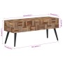 Banco teca reciclada maciza 110x35x45 cm de , Bancos - Ref: Foro24-358523, Precio: 100,87 €, Descuento: %