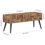 Banco teca reciclada maciza 110x35x45 cm de , Bancos - Ref: Foro24-358523, Precio: 99,73 €, Descuento: %