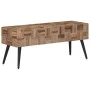 Banco teca reciclada maciza 110x35x45 cm de , Bancos - Ref: Foro24-358523, Precio: 99,73 €, Descuento: %
