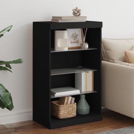 Aparador con luces LED negro 60,5x37x100 cm de , Aparadores - Ref: Foro24-836708, Precio: 76,79 €, Descuento: %