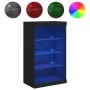 Aparador con luces LED negro 60,5x37x100 cm de , Aparadores - Ref: Foro24-836708, Precio: 75,87 €, Descuento: %