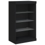 Aparador con luces LED negro 60,5x37x100 cm de , Aparadores - Ref: Foro24-836708, Precio: 76,79 €, Descuento: %