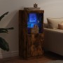 Aparador con luces LED roble ahumado 41x37x100 cm de , Aparadores - Ref: Foro24-836690, Precio: 71,29 €, Descuento: %