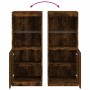 Aparador con luces LED roble ahumado 41x37x100 cm de , Aparadores - Ref: Foro24-836690, Precio: 71,29 €, Descuento: %