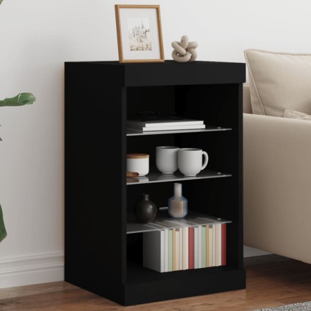 Aparador con luces LED negro 41x37x67 cm de , Aparadores - Ref: Foro24-836722, Precio: 73,04 €, Descuento: %