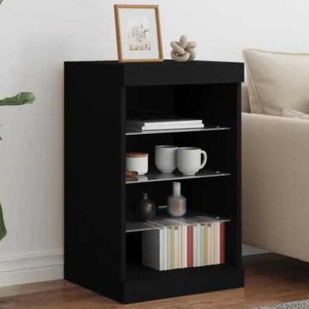 Aparador con luces LED negro 41x37x67 cm de , Aparadores - Ref: Foro24-836722, Precio: 71,86 €, Descuento: %