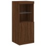 Aparador con luces LED roble marrón 41x37x100 cm de , Aparadores - Ref: Foro24-836692, Precio: 73,69 €, Descuento: %