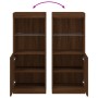 Aparador con luces LED roble marrón 41x37x100 cm de , Aparadores - Ref: Foro24-836692, Precio: 73,69 €, Descuento: %