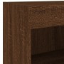 Muebles de TV de pared con luces LED 4 piezas marrón roble de , Muebles TV - Ref: Foro24-3216582, Precio: 144,37 €, Descuento: %