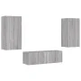 Muebles de TV de pared con luces LED 3 piezas gris Sonoma de , Muebles TV - Ref: Foro24-3216879, Precio: 177,29 €, Descuento: %