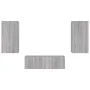 Muebles de TV de pared con luces LED 3 piezas gris Sonoma de , Muebles TV - Ref: Foro24-3216879, Precio: 177,29 €, Descuento: %