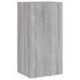 Muebles de TV de pared con luces LED 3 piezas gris Sonoma de , Muebles TV - Ref: Foro24-3216879, Precio: 177,29 €, Descuento: %