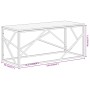 Mesa de centro acero inox plateado y madera maciza reciclada de , Mesas de centro - Ref: Foro24-349944, Precio: 80,65 €, Desc...
