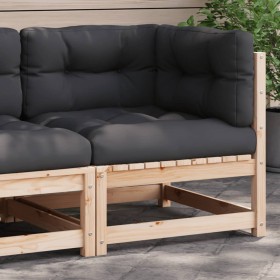 Sofá de equina con cojines madera maciza de pino de , Sofás modulares de exterior - Ref: Foro24-838061, Precio: 119,75 €, Des...