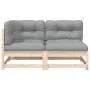 Sofá de jardín de 2 plazas con cojines madera maciza de pino by , Modular outdoor sofas - Ref: Foro24-838118, Price: 158,80 €...