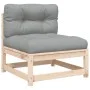 Sofá de jardín de 2 plazas con cojines madera maciza de pino by , Modular outdoor sofas - Ref: Foro24-838118, Price: 158,80 €...