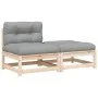 Sofá de jardín sin reposabrazos con cojines y reposapiés by , Modular outdoor sofas - Ref: Foro24-838126, Price: 111,94 €, Di...