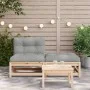 Sofá de jardín sin reposabrazos con cojines y reposapiés by , Modular outdoor sofas - Ref: Foro24-838126, Price: 111,94 €, Di...