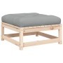 Sofá de jardín sin reposabrazos con cojines y reposapiés de , Sofás modulares de exterior - Ref: Foro24-838126, Precio: 113,8...