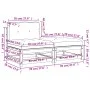Sofá de jardín sin reposabrazos con cojines y reposapiés by , Modular outdoor sofas - Ref: Foro24-838126, Price: 111,94 €, Di...